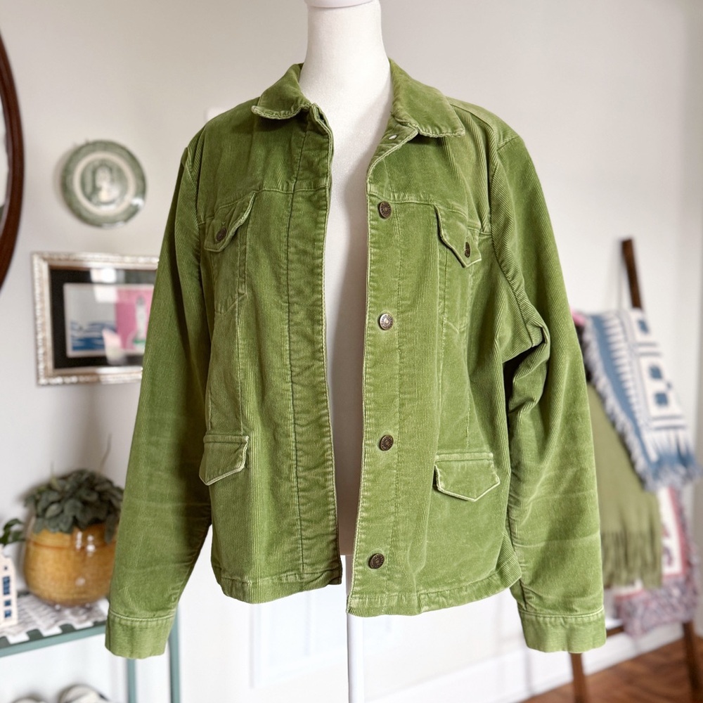 Eddie Bauer Green Corduroy Jacket